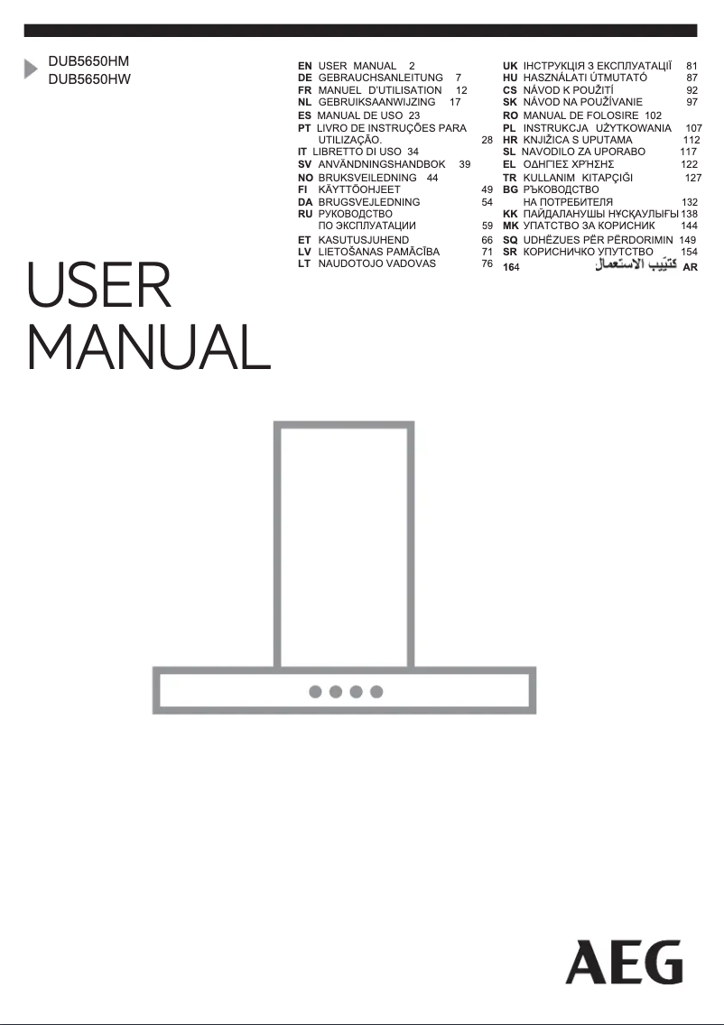 Página 1 del manual Manual de usuario AEG DUB5650HM
