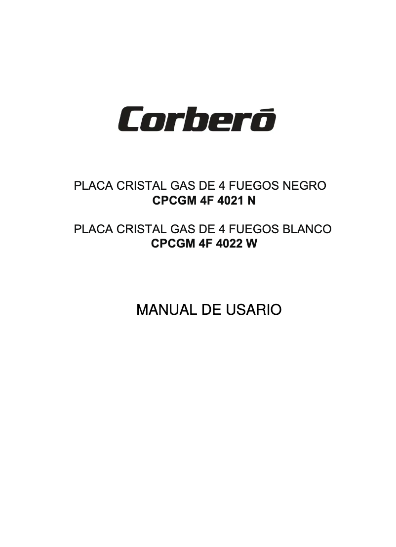 Imagen de la primera página del manual del dispositivo CPCGM4F4022W