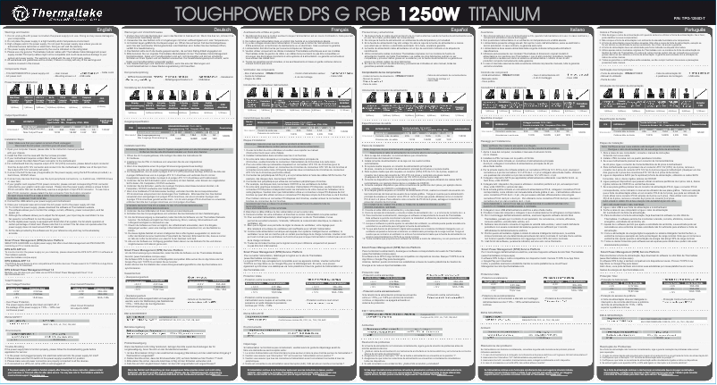 Page 1 de la notice Manuel utilisateur Thermaltake Toughpower DPS G