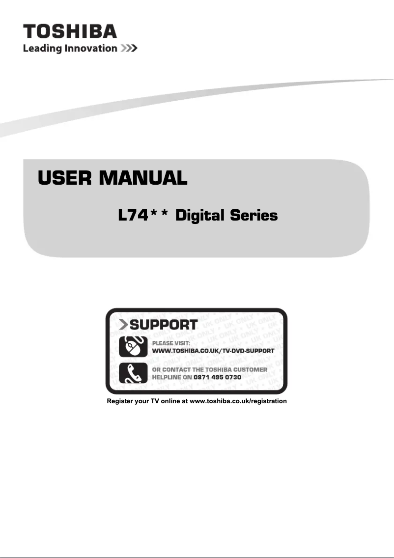 Page 1 de la notice Manuel utilisateur Toshiba 55L7453