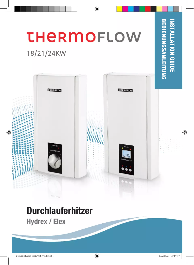 Page n°1 - Manuel utilisateur Thermoflow Hydrex 24