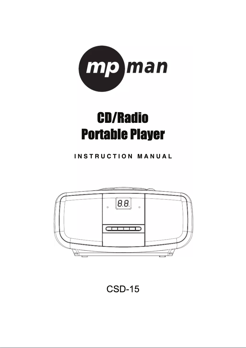 Image de la première page du manuel de l'appareil CSD-15