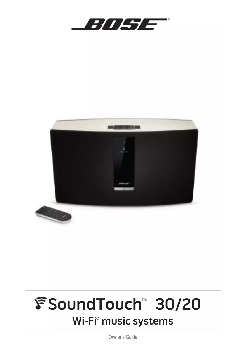 Page 1 de la notice Manuel utilisateur Bose SoundTouch 20 Wifi