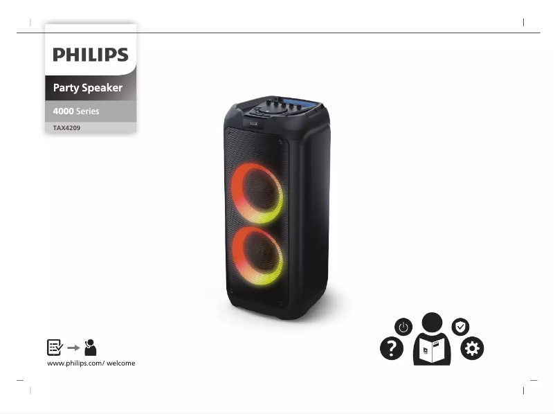 Page 1 de la notice Guide de démarrage rapide Philips TAX4209