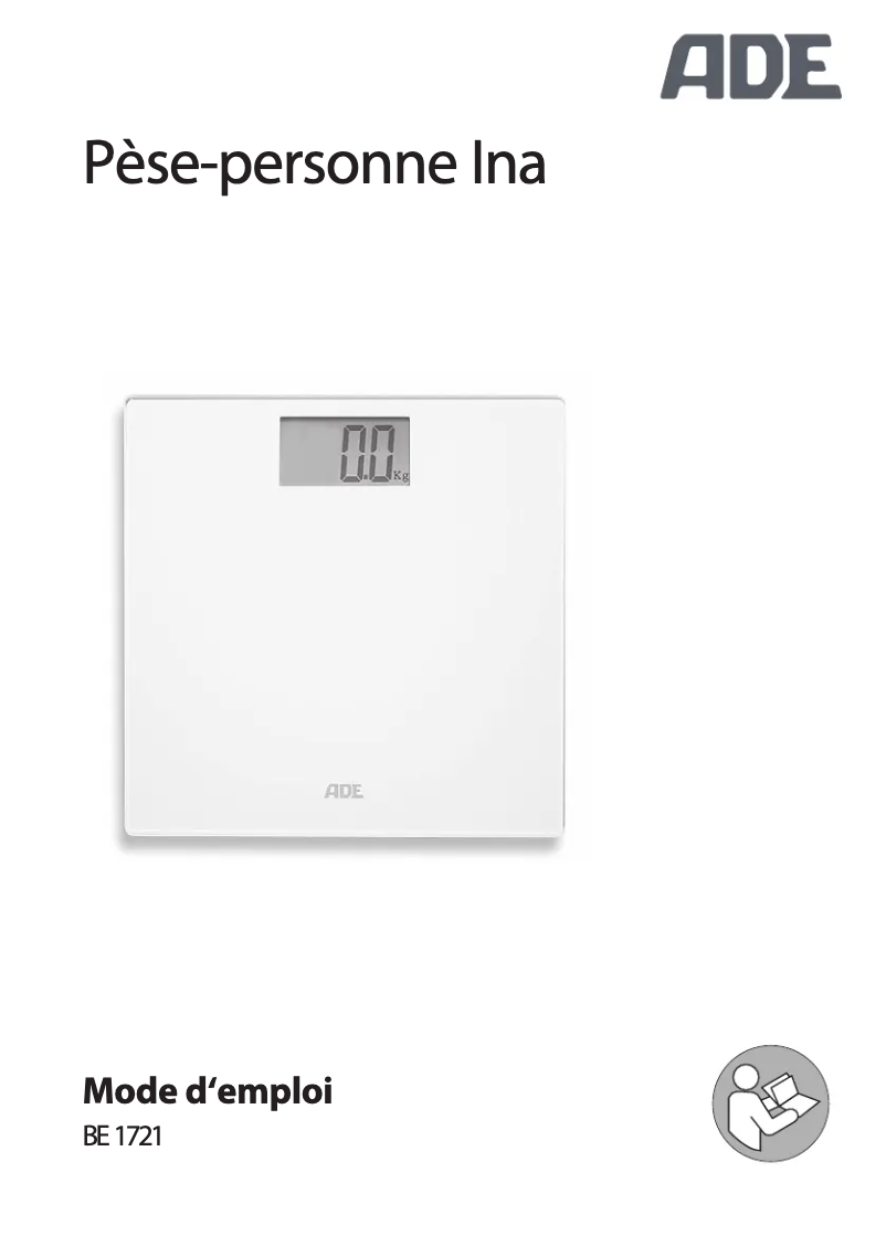 Page 1 de la notice Manuel utilisateur ADE Ina BE 1721