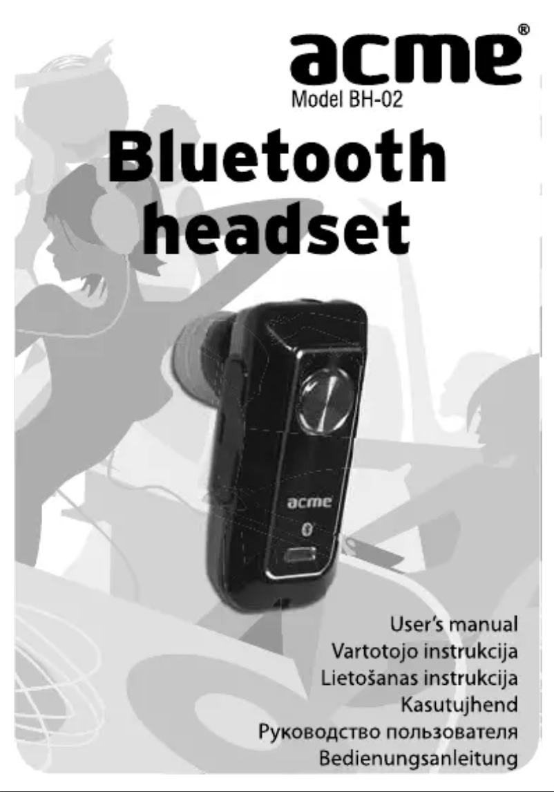 Page n°1 - Manuel utilisateur Acme United BH02