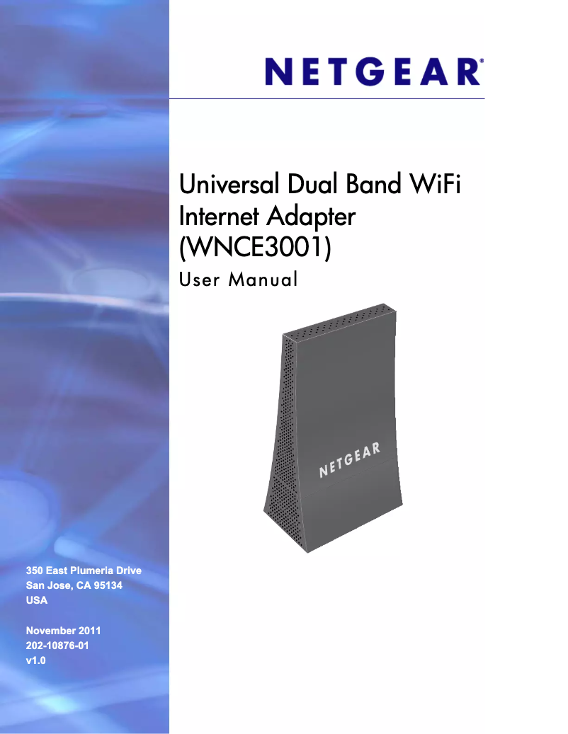 Page n°1 - Manuel utilisateur Netgear WNCE3001