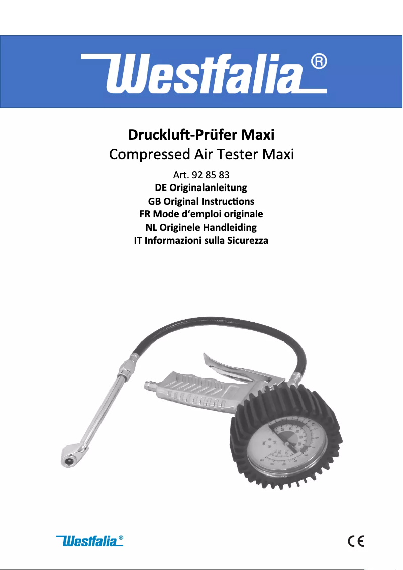 Page 1 de la notice Manuel utilisateur Westfalia Maxi 928583