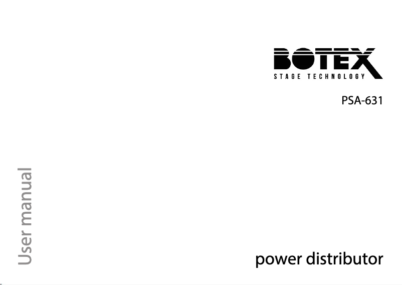 Page n°1 - Manuel utilisateur Botex PSA 631 Power Distributor