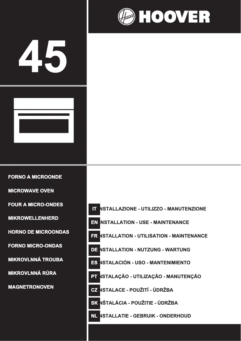 Page n°1 - Manuel utilisateur Hoover HMG 280 X