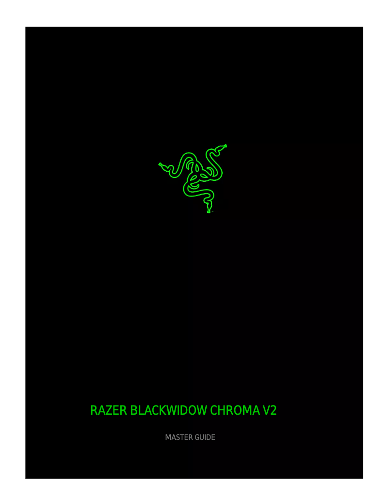 Page n°1 - Manuel utilisateur Razer BlackWidow TE V2