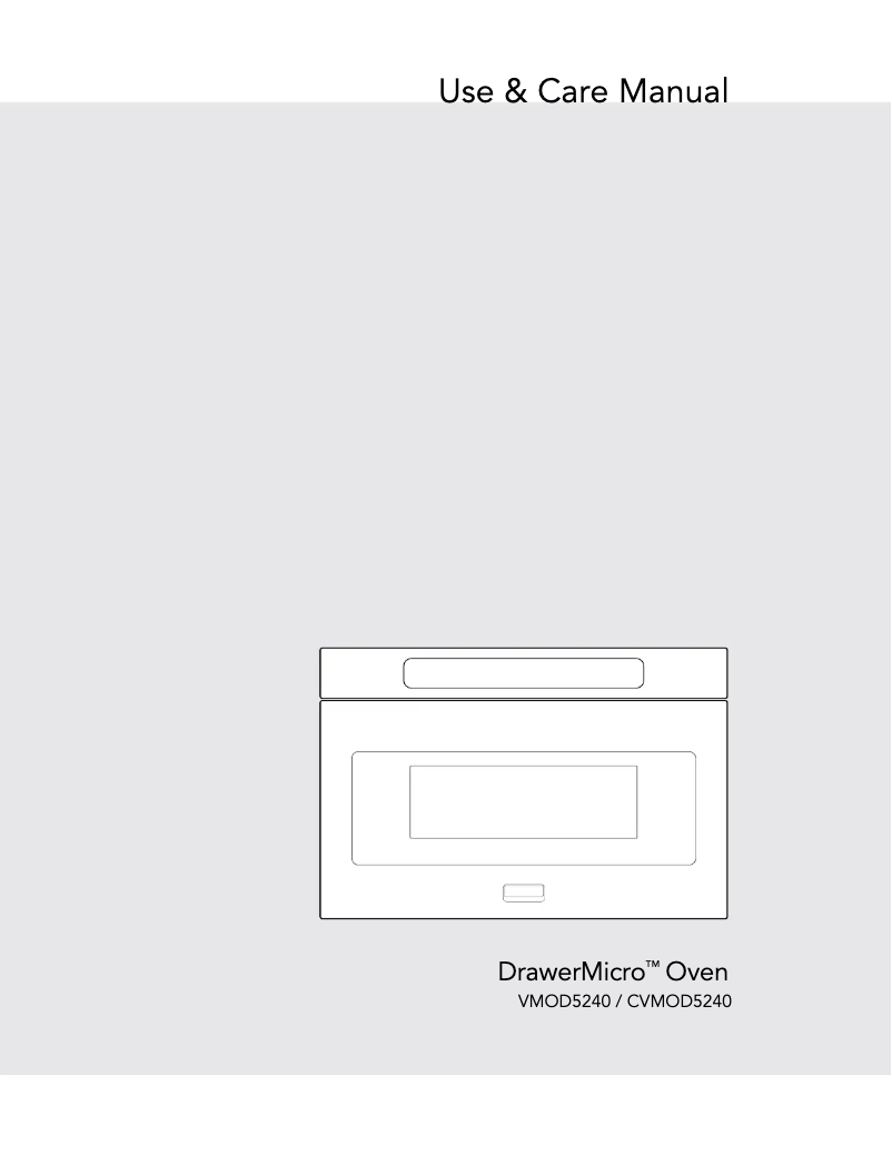 Page 1 de la notice Manuel d'utilisation et d'entretien Viking VMOD5240SS