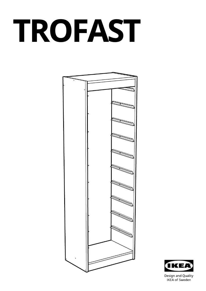 Page 1 de la notice Manuel utilisateur Ikea TROFAST 603.514.29
