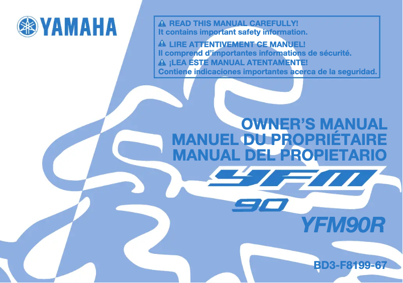 Página 1 del manual Manual de usuario Yamaha YFM90R (2023)