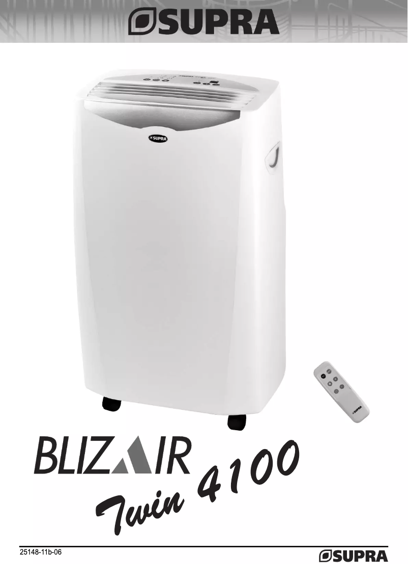 Image de la première page du manuel de l'appareil Blizair Twin 4100