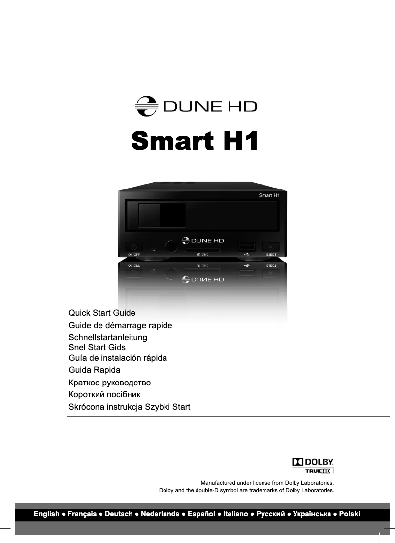 Page n°1 - Manuel utilisateur Dune Smart H1