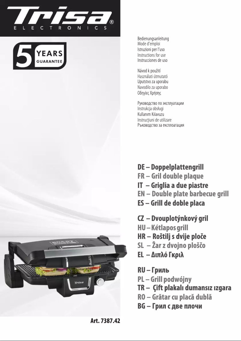 Page n°1 - Manuel utilisateur Trisa Roast Buddy 7387.4245