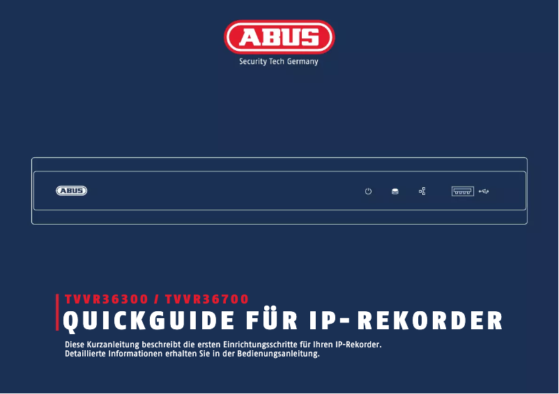 Page n°1 - Mode d'emploi Abus TVVR36300