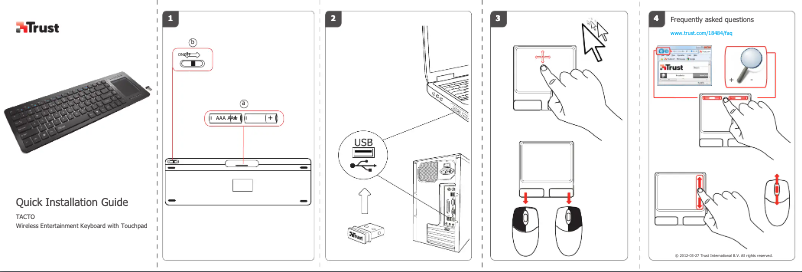 Page n°1 - Manuel utilisateur Trust Tacto 18487