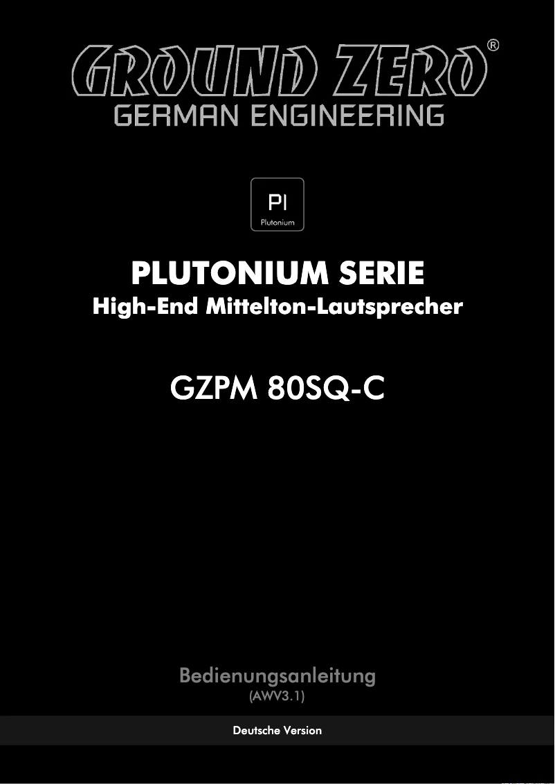Página 1 del manual Manual de usuario Ground Zero GZPM 80SQ-C