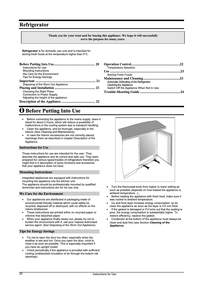 Image de la première page du manuel de l'appareil EEO146A