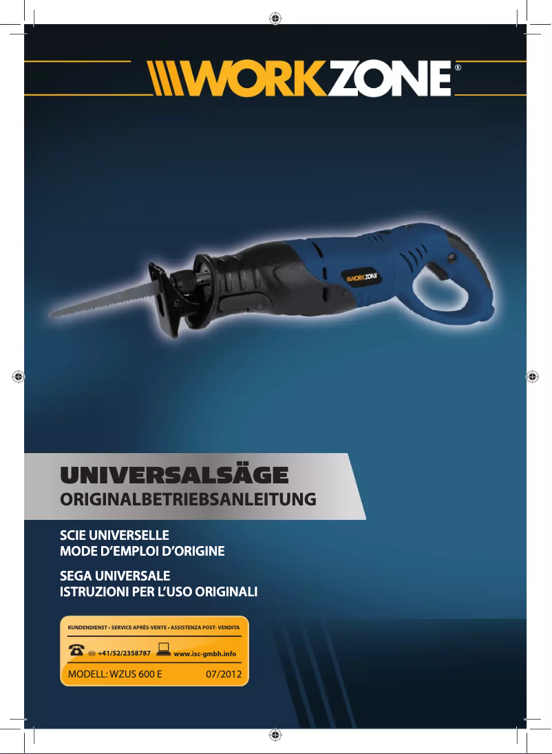 Page 1 de la notice Manuel utilisateur Workzone WZUS 600 E