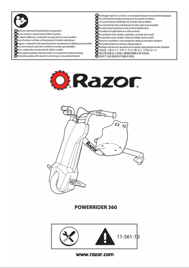 Page 1 de la notice Manuel utilisateur Razor PowerRider 360