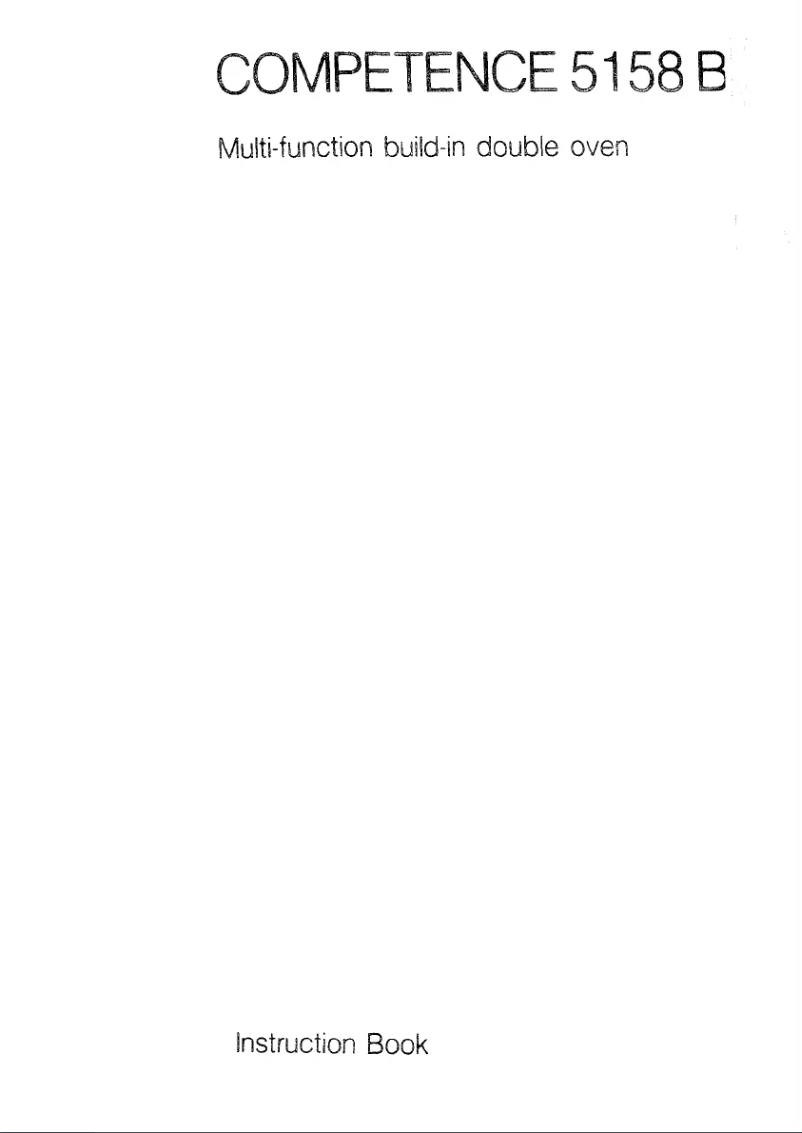 Page 1 de la notice Manuel utilisateur AEG Competence 5158 B W