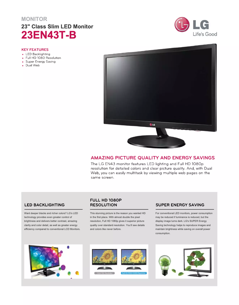Página 1 del manual Manual de usuario LG 23EN43T-B