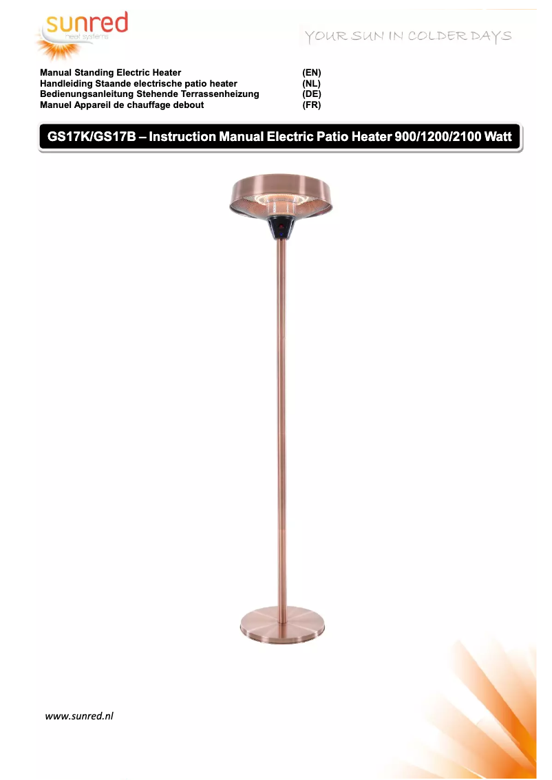 Page 1 de la notice Manuel utilisateur SunRed GS17K