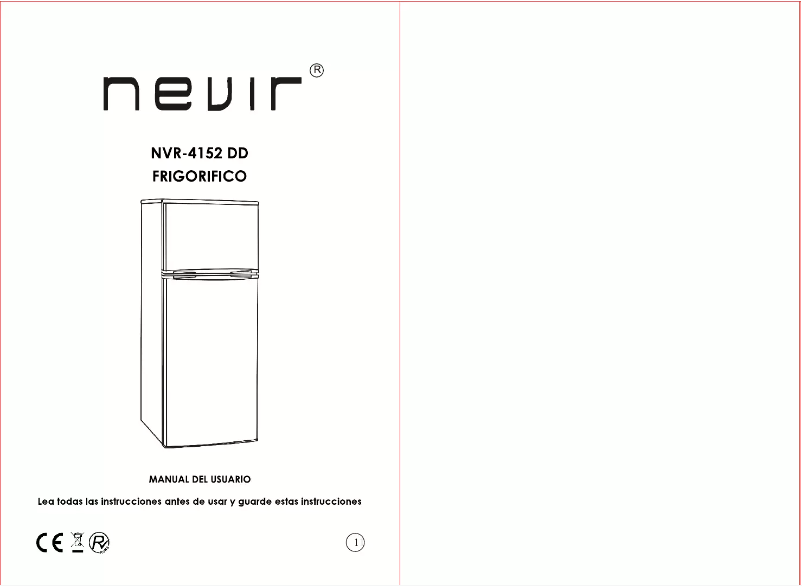 Page 1 de la notice Manuel utilisateur Nevir NVR-4152 DD