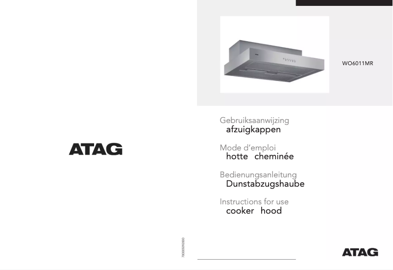 Page 1 de la notice Manuel utilisateur Atag WO6011MR