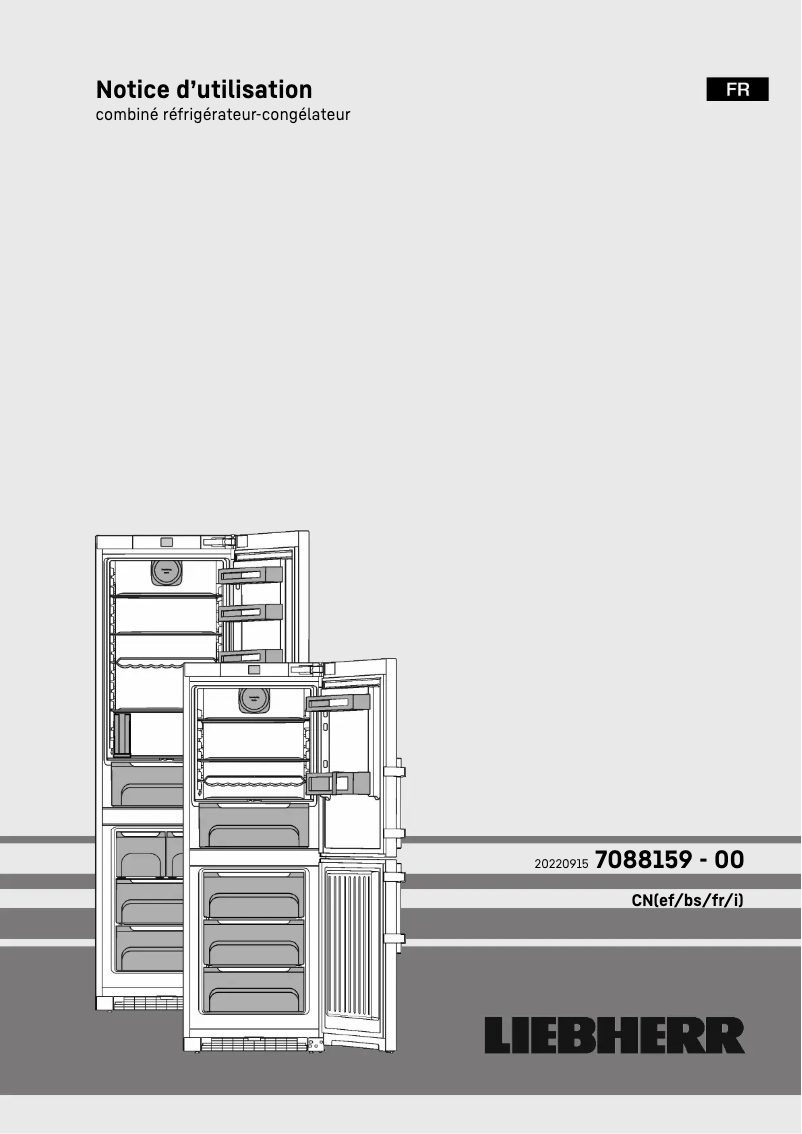 Page 1 de la notice Manuel utilisateur Liebherr CNef 5735