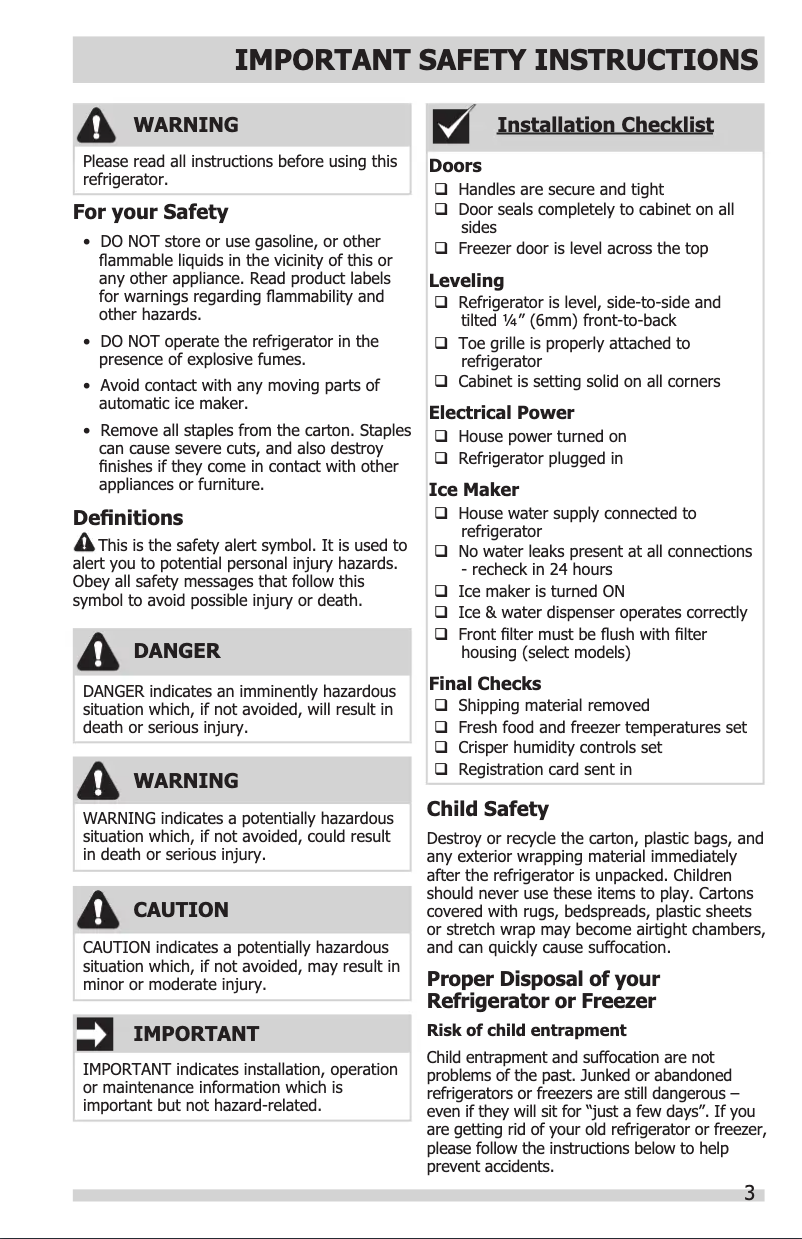 Page 1 de la notice Manuel utilisateur Summit BKRF18W