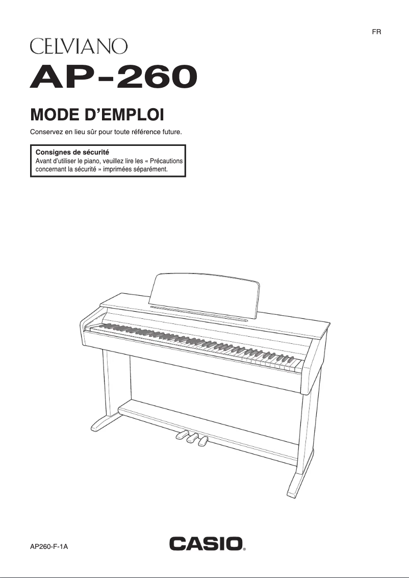 Page 1 de la notice Manuel utilisateur Casio AP-260BN