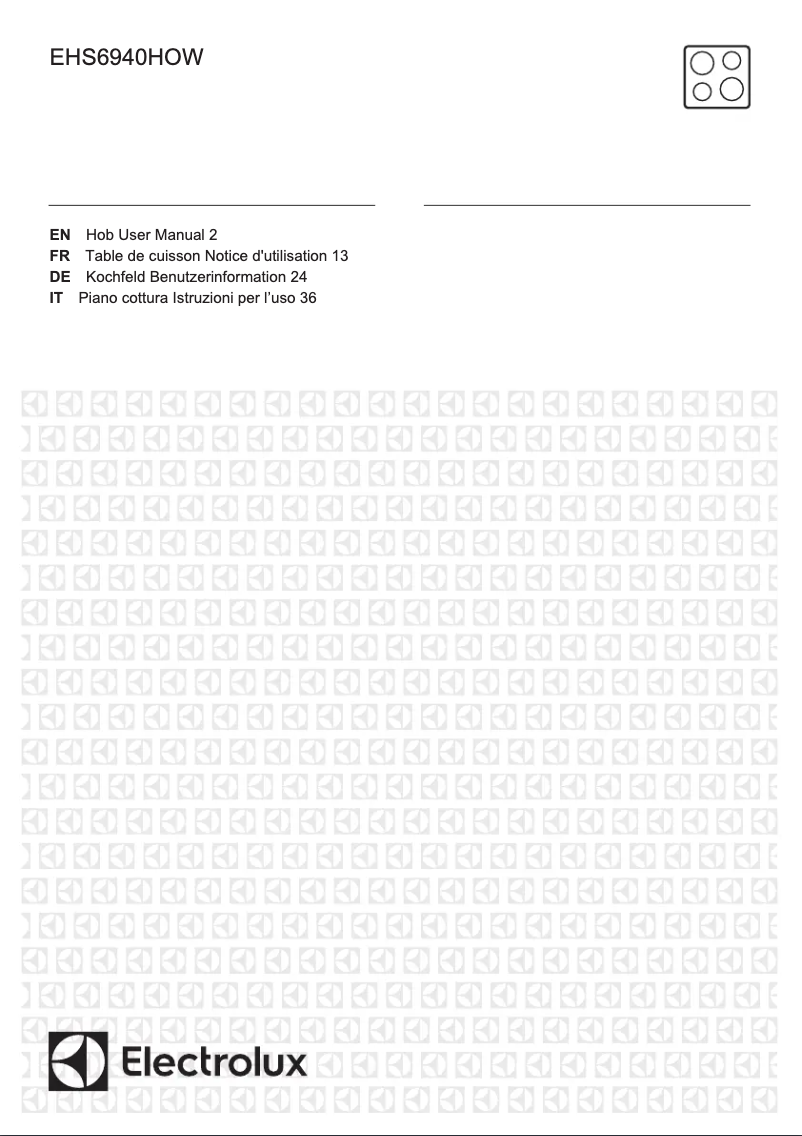 Image de la première page du manuel de l'appareil EHS6940HOW