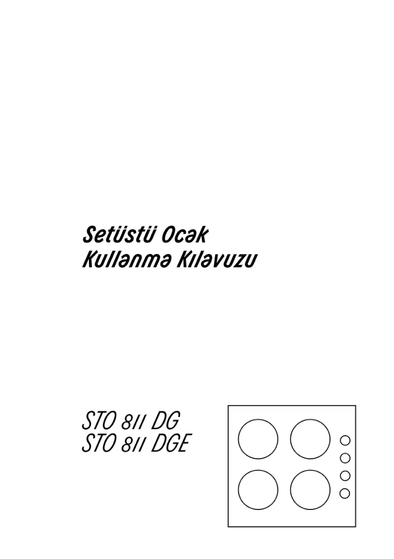 Image de la première page du manuel de l'appareil STO 811 DG
