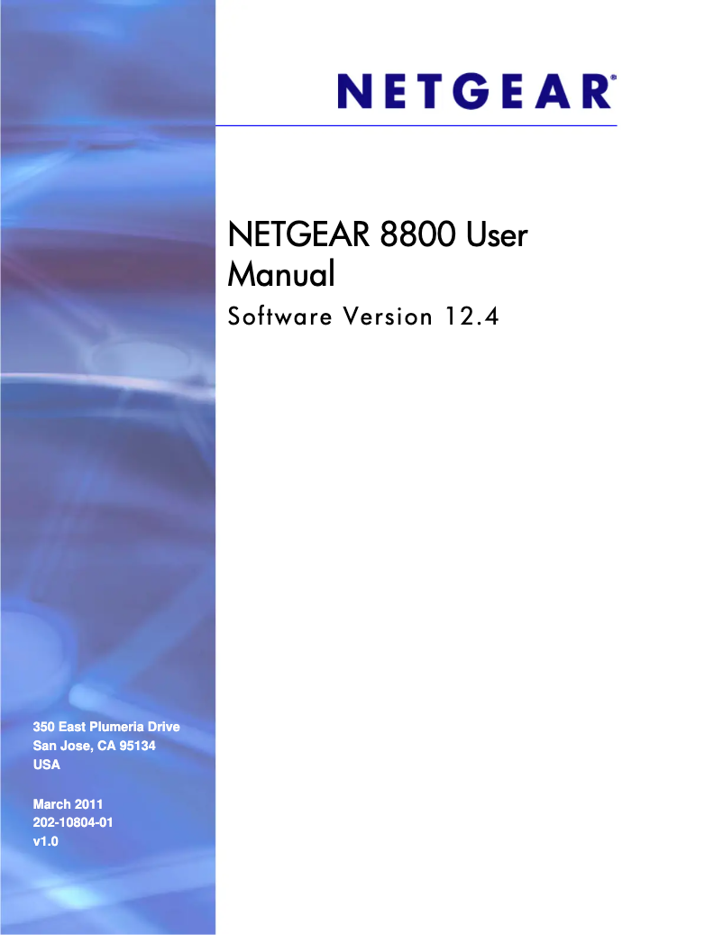Page n°1 - Manuel utilisateur Netgear XCM8806