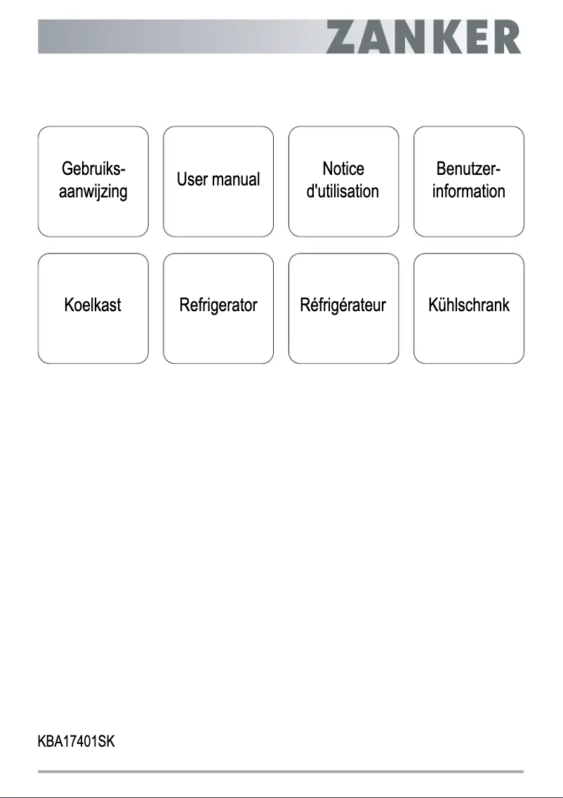 Image de la première page du manuel de l'appareil KBA17401SK