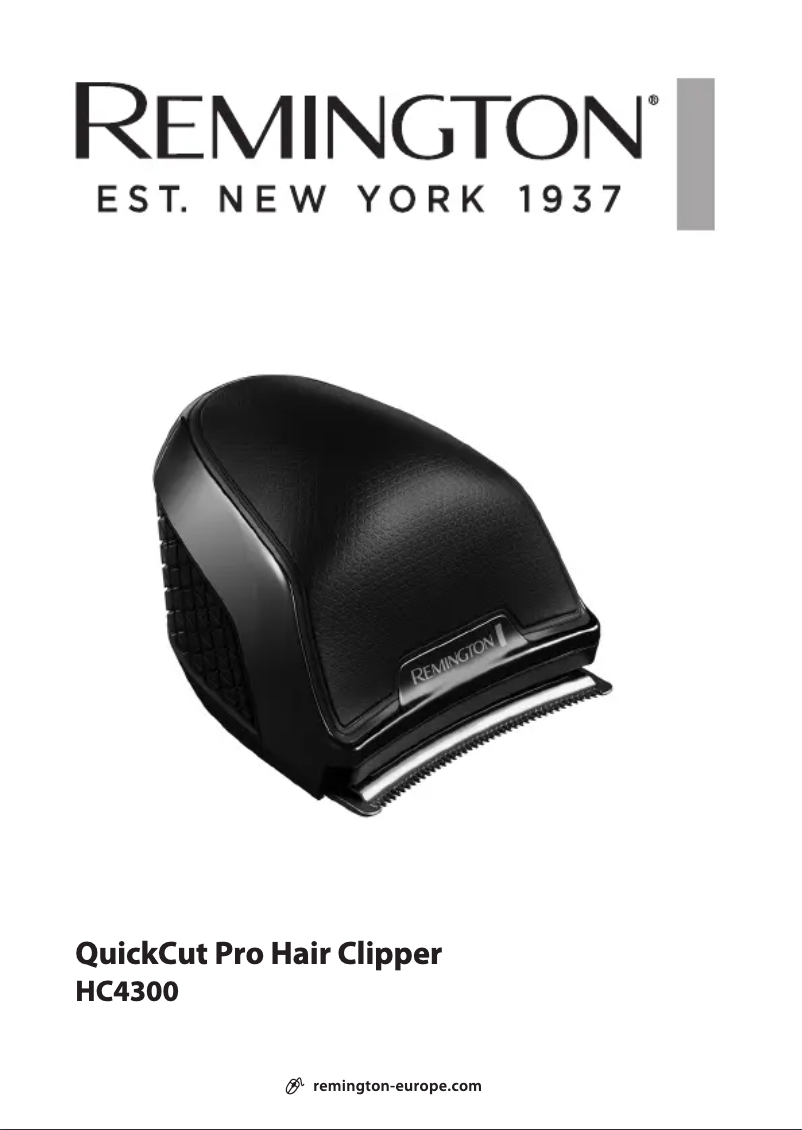Page n°1 - Manuel utilisateur Remington QuickCut Pro HC4300