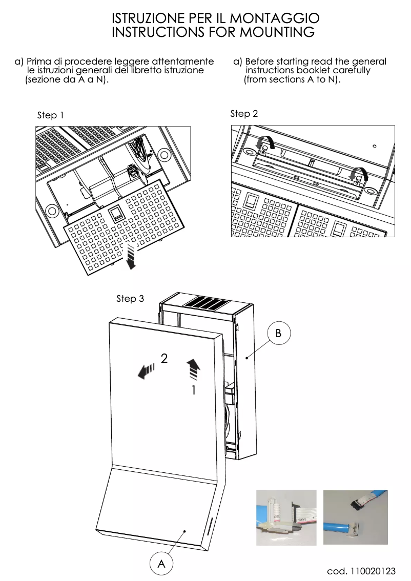 Page 1 de la notice Manuel utilisateur Falmec Rialto Top