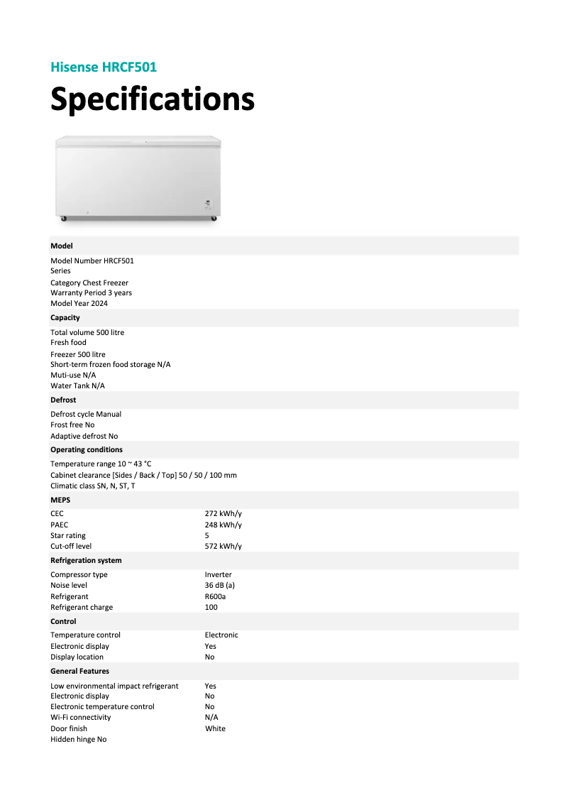 Image de la première page du manuel de l'appareil HRCF501