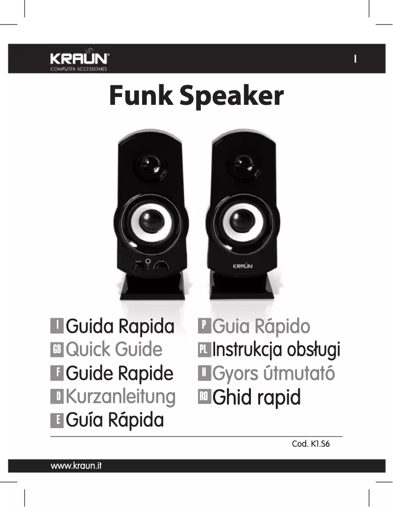 Page 1 de la notice Manuel utilisateur Kraun K1.S6