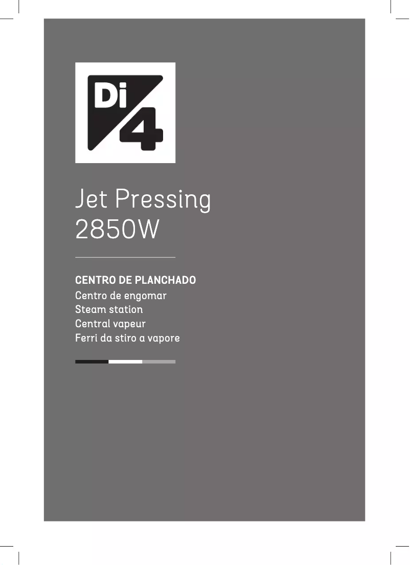 Page n°1 - Manuel utilisateur Di4 Jet Pressing 2850W