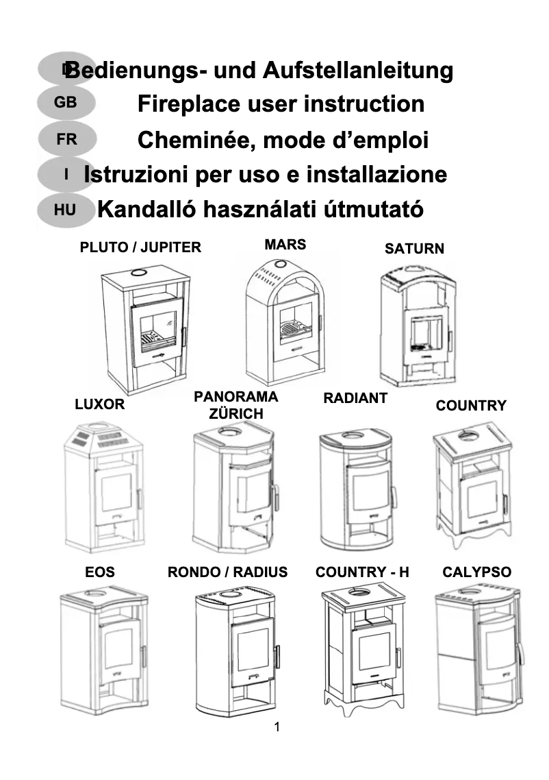 Página 1 del manual Manual de usuario Wamsler Country