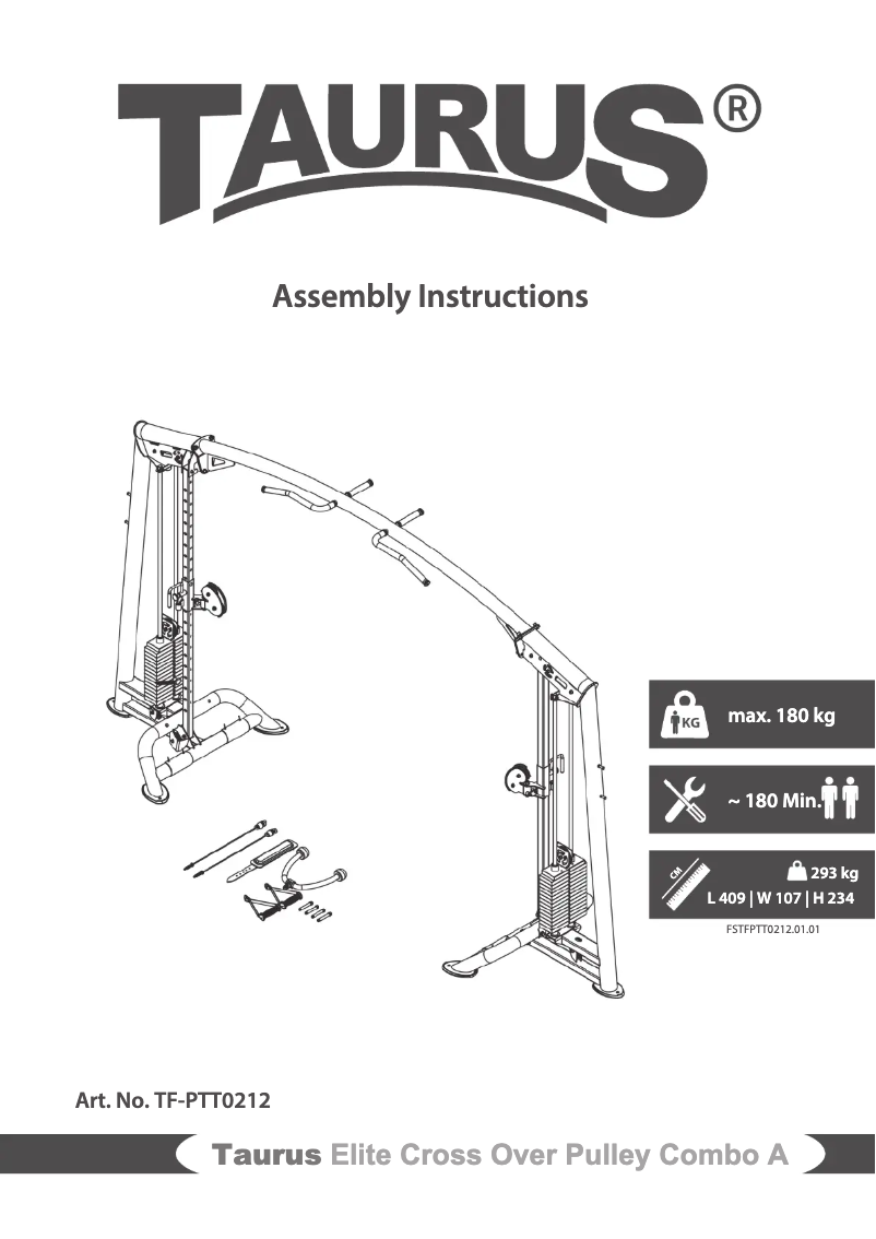 Page n°1 - Manuel utilisateur Taurus Studio Cross Over Pulley Combo A