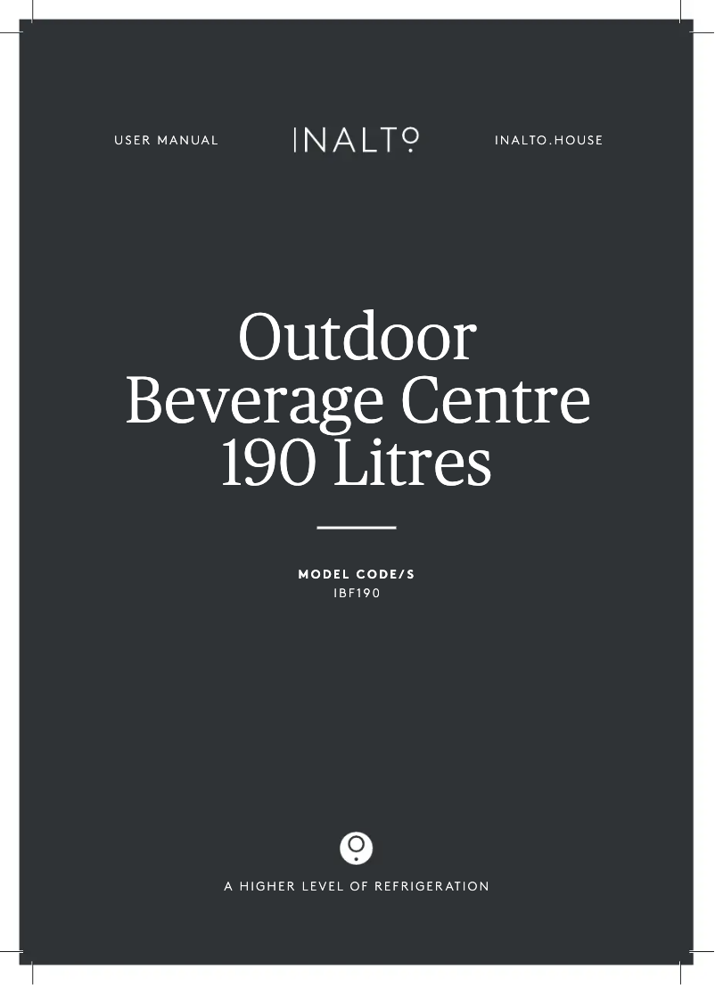 Page n°1 - Manuel utilisateur InAlto IBF190