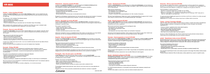 Page 1 de la notice Manuel utilisateur Philips HR6935