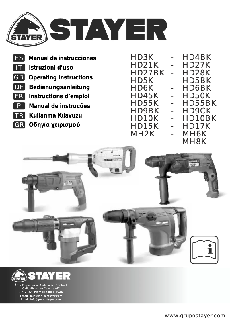 Page 1 de la notice Manuel utilisateur Stayer MH2K