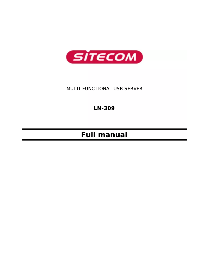 Page n°1 - Manuel utilisateur Sitecom LN-309